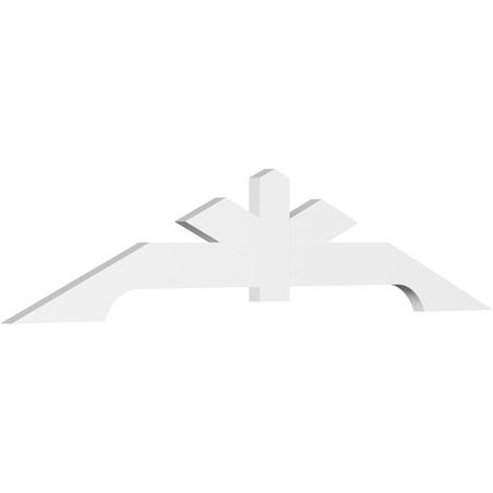 Ekena Millwork Vanguard Architectural Grade PVC Gable Bracket, 96"W x 20"H x 2"D x 6"F, 5/12 Pitch GBP096X20X0206VAN00